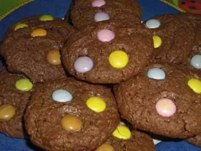 Recette Cookies aux smarties au chocolat noir