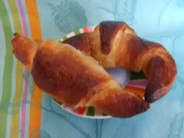 Recette Croissants au beurre au robot (ou au chocolat).