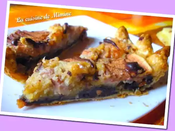 Recette Tarte poires-frangipane sur lit de chocolat au michoko