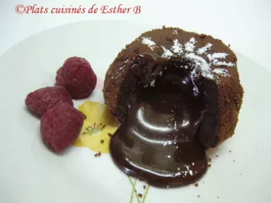 Recette Petits gâteaux fondants au chocolat noir (bonne st-valentin!!)