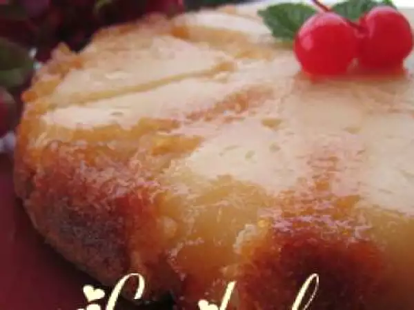 Recette Gâteau renversé aux poires et au gingembre