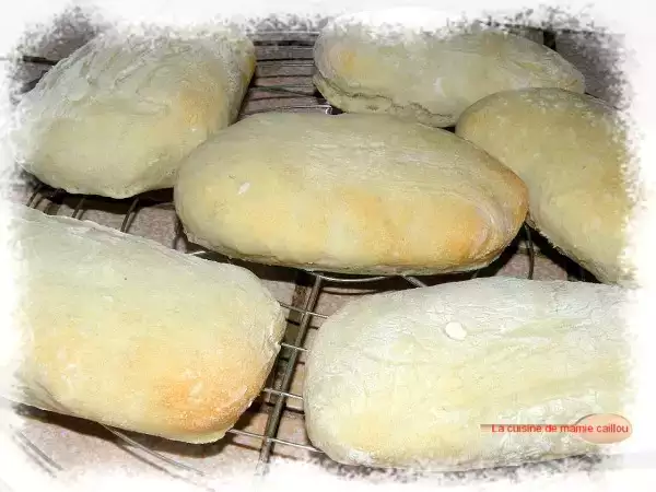 Recette Petits pains pour paninis.