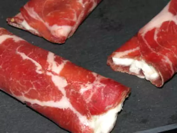 Recette Roulades de coppa aux deux fromages