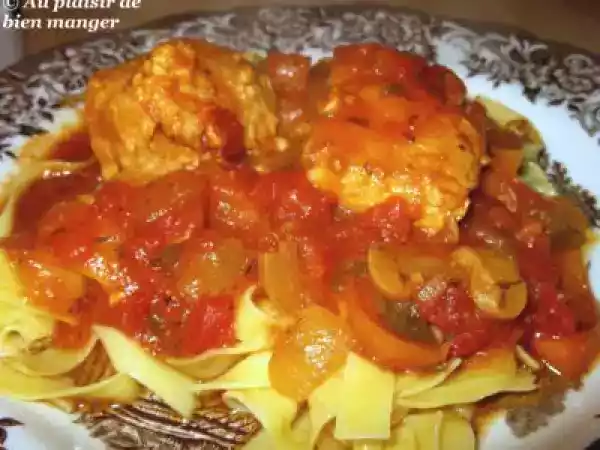 Recette Poulet cacciatore (mijoteuse)
