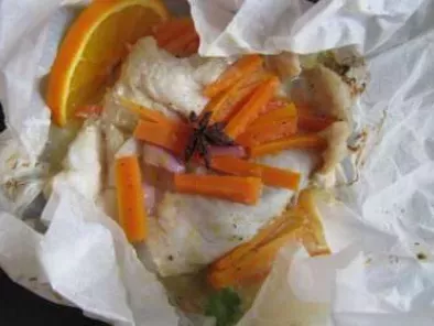 Recette Papillotte de cabillaud orange carotte badiane