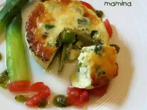 Recette Clafoutis salé aux asperges vertes et parmesan
