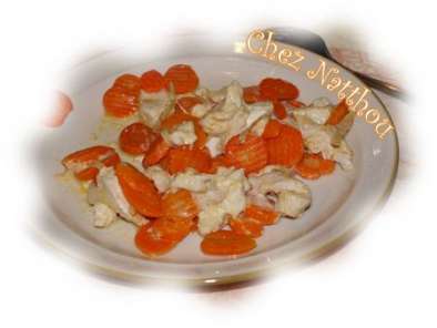 Recette Pôelée de carottes au poulet