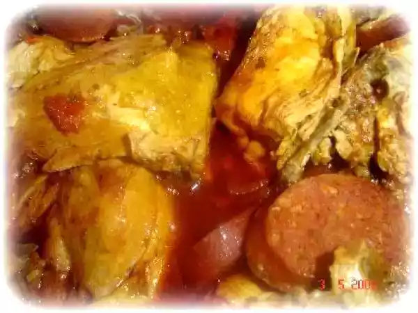 Recette Poulet au chorizo et au porto