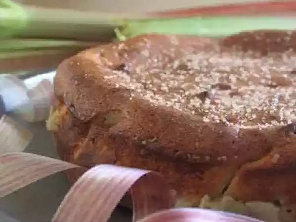 Recette Gâteau fondant rhubarbe et mascarpone