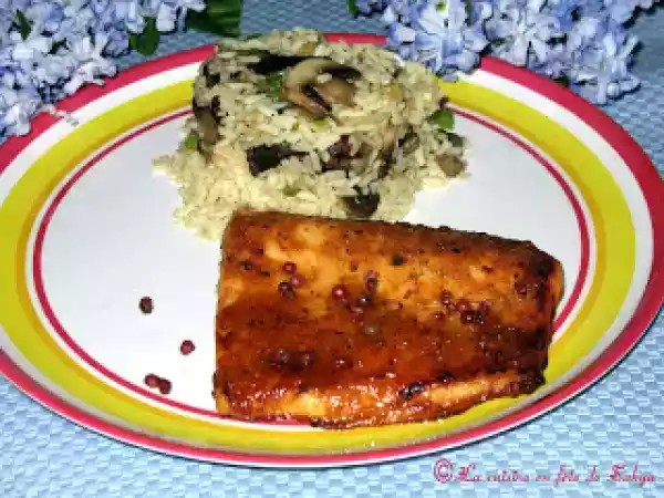 Recette Filet de saumon grillé au miel épicé