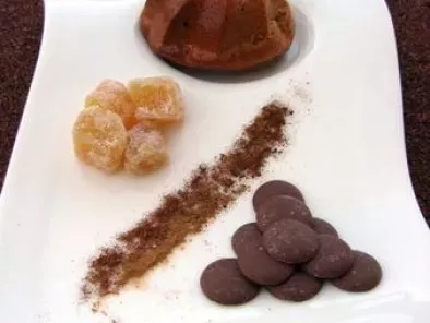 Recette Moelleux chocolat praliné aux pépites de gingembre confit