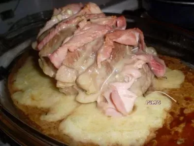 Recette Roti de porc au jambon et fromage
