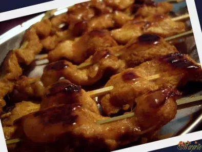 Recette Yakitori de poulet teriyaki au curry piquant