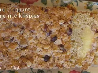 Recette Gâteau croquant pomme rice krispies