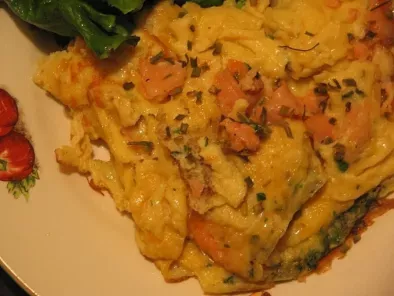 Recette Omelette au saumon fumé et à l'estragon