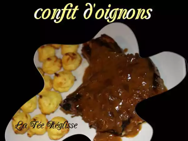 Recette Côtes de porc au confit d'oignons
