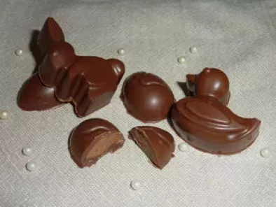 Recette Chocolats fourrés au praliné.