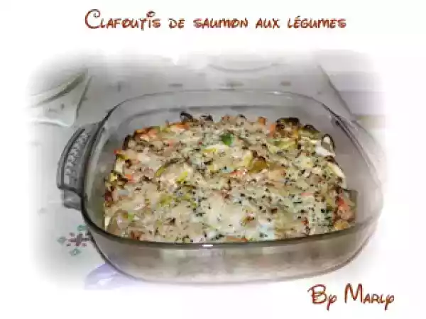 Recette Clafoutis de saumon aux légumes