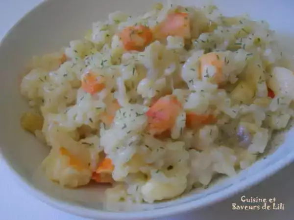 Recette Risotto aux crevettes et aux asperges