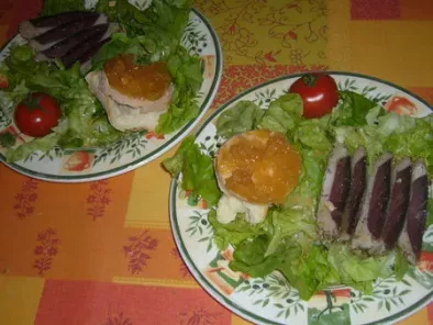 Recette Salade au magret et foie gras tatin