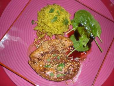Recette Poulet citronnelle avec son riz coco curry