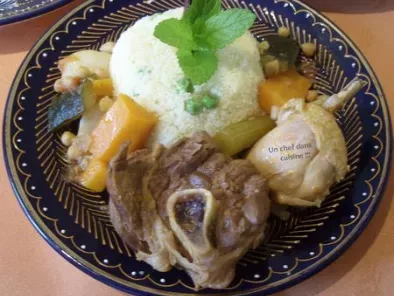 Recette Couscous agneau et poulet aux légumes