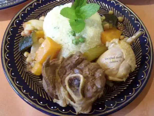 Recette Couscous agneau et poulet aux légumes
