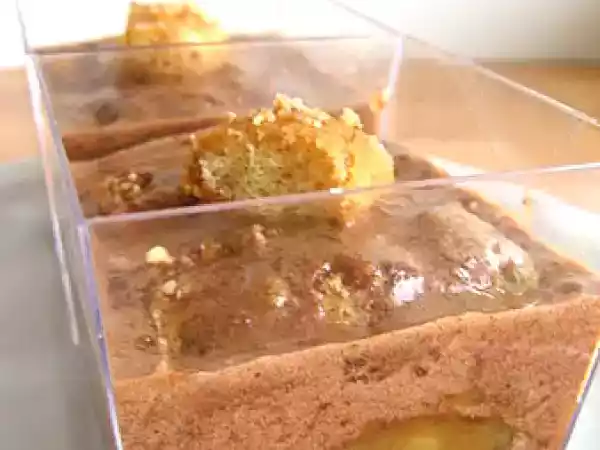 Recette Verrines à la mousse au chocolat compote de pomme et biscuits