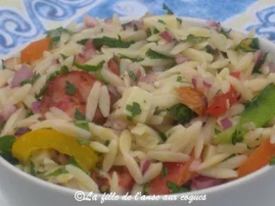 Recette Salade d'orzo, chorizo et cheddar