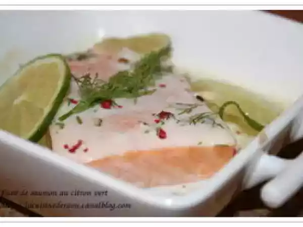 Recette Pavé de saumon au citron vert et à l'aneth