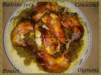 Recette Couscous aux raisins secs et oignons caramélisés : la version au poulet