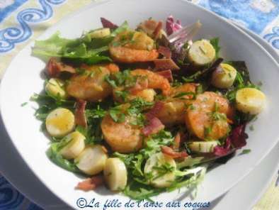 Recette Salade bistro aux crevettes et au bacon