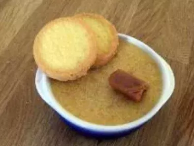 Recette Petite crème aux palets breton sur lit de caramel au beurre salé