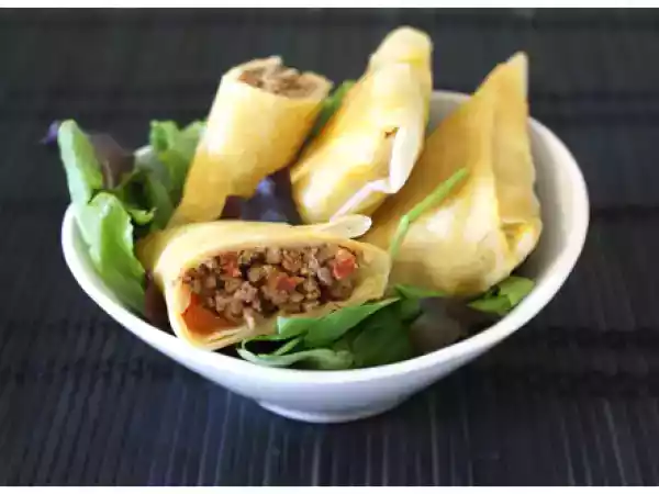 Recette Samoussas au boeuf et chorizo