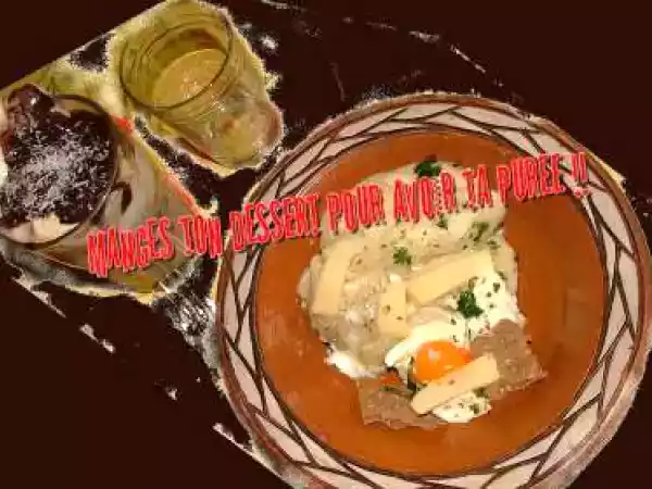 Recette Purée figée et oeuf mollet
