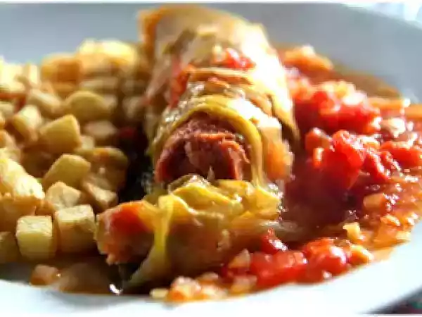 Recette Saucisses au chou à la portugaise