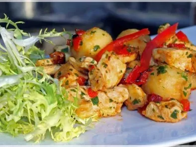 Recette Salade de gnocchi au poulet.... sur un air d'italie