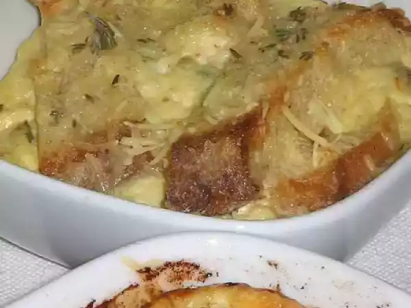 Recette Gratin de pain à l'emmental et à l'apremont