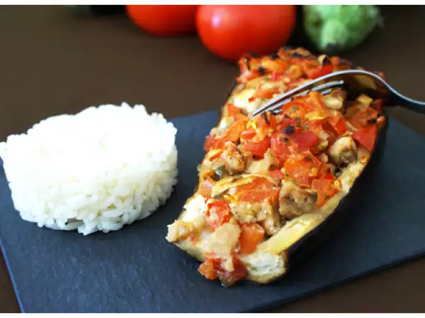 Recette Aubergines farcies à la tomate et au chèvre