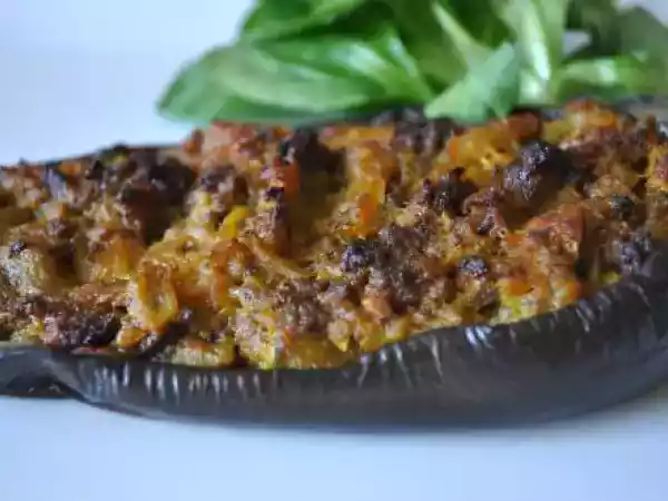 Recette Aubergines et poivrons farcies