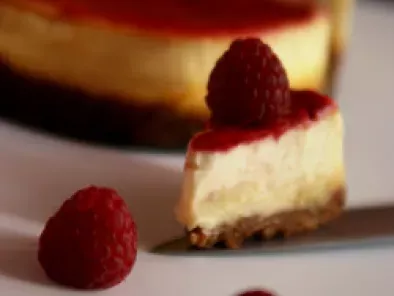 Recette Cap sur le cheesecake - chocolat blanc, framboise fraîches, pointe de cardamome -