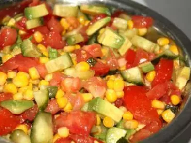 Recette Salade de tomates et avocats au vinaigre balsamique blanc