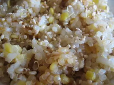 Recette Trio quinoa, lentilles corail, riz thai (pour un plat végétarien complet)