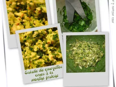 Recette Salade de courgettes crues à la menthe fraîche