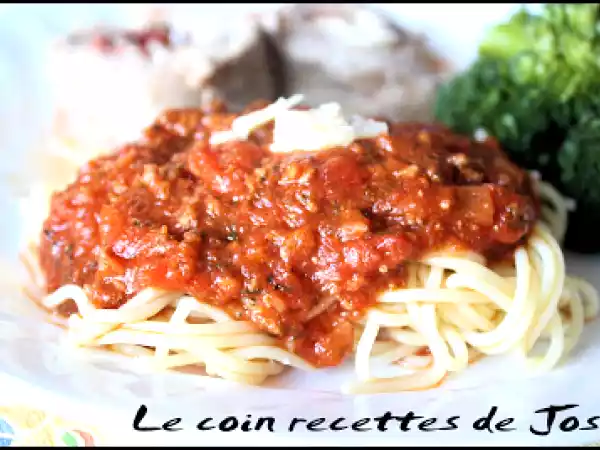 Recette Sauce à spaghetti à la viande