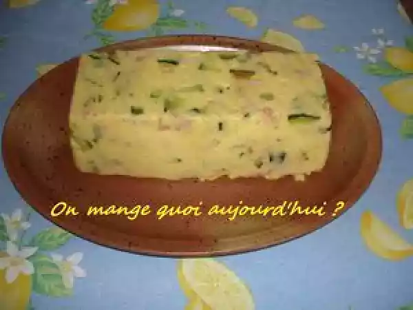 Recette Polenta aux courgettes et lardons