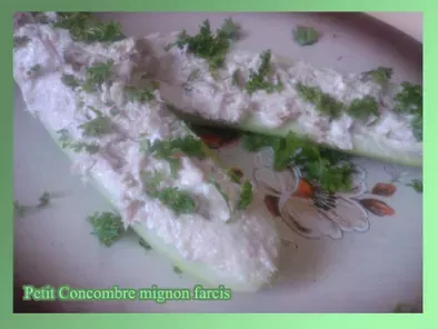 Recette Petit concombre farcis (entrée fraiche)