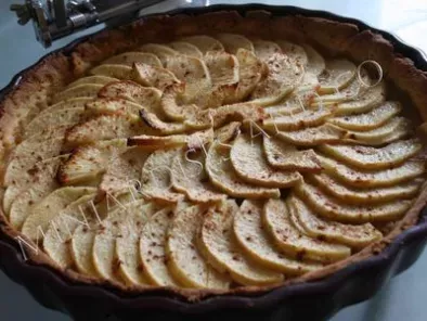Recette Tarte simple pomme canelle pate brisee a la poudre d'amandes