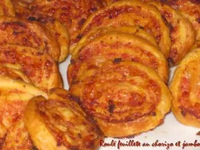 Recette Roulé feuilleté de chorizo & jambon