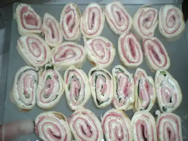 Recette Wraps jambon, salade et fromage frais